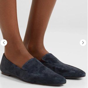 AUTHEN! THE ROW Minimal suede loafers